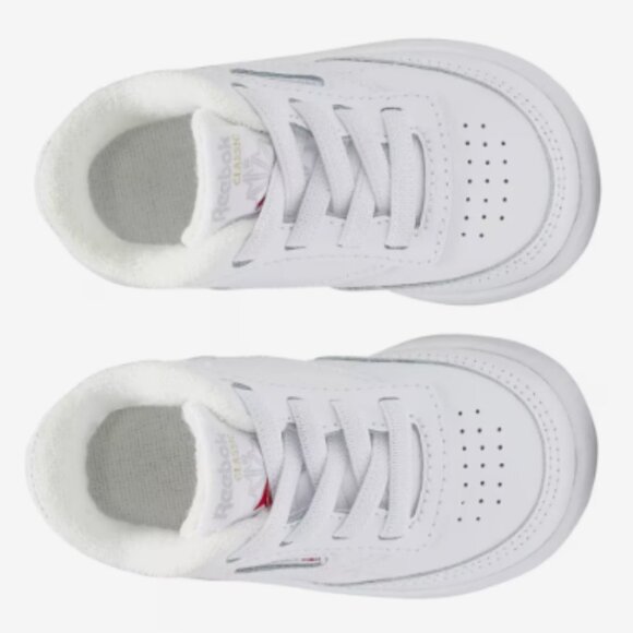 Reebok Club C Sneaker All White Toddler Kids Size 9 NWT/NIB - Picture 4 of 5